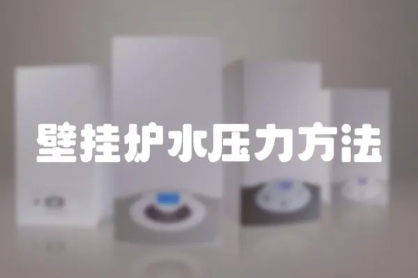 壁掛爐水壓力方法