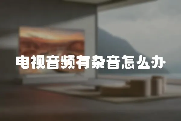 電視音頻有雜音怎么辦