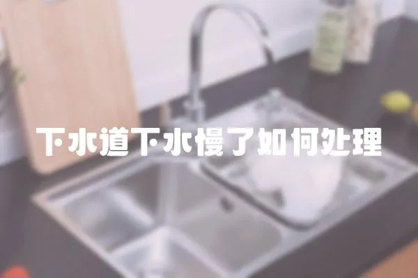 下水道下水慢了如何處理