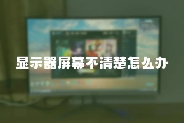 顯示器屏幕不清楚怎么辦