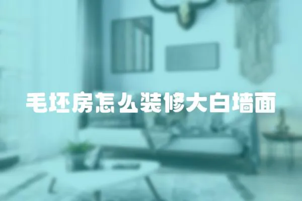 毛坯房怎么裝修大白墻面