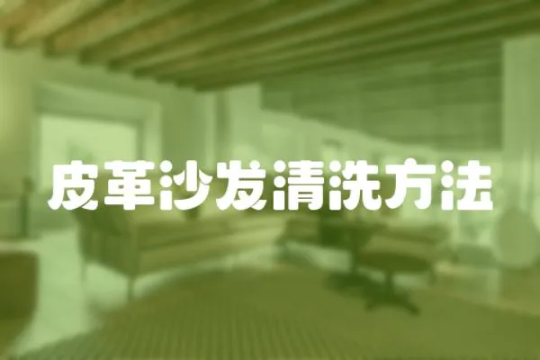 皮革沙發清洗方法