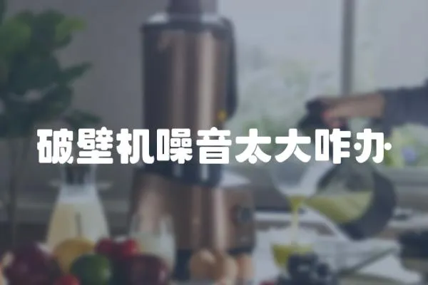 破壁機噪音太大咋辦