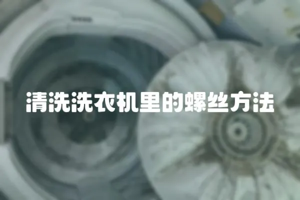 清洗洗衣機里的螺絲方法