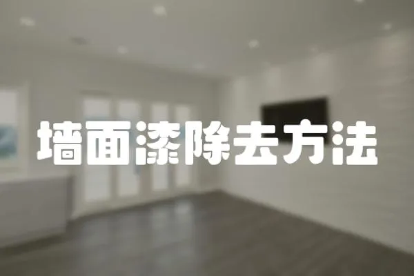 墻面漆除去方法
