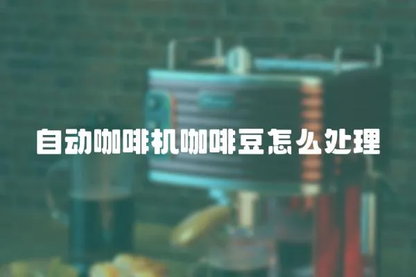 自動咖啡機咖啡豆怎么處理