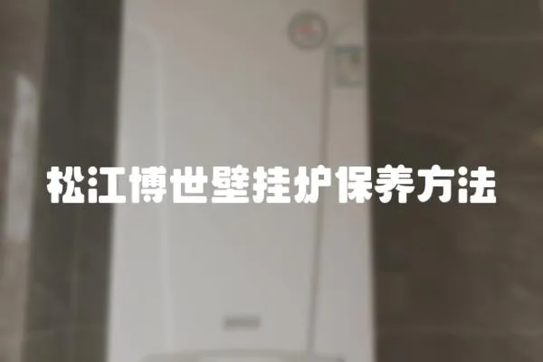 松江博世壁掛爐保養方法