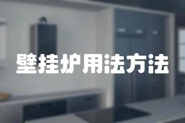 壁掛爐用法方法