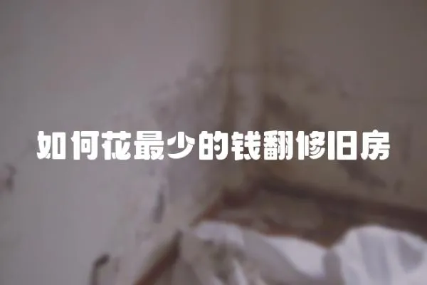 如何花最少的錢翻修舊房
