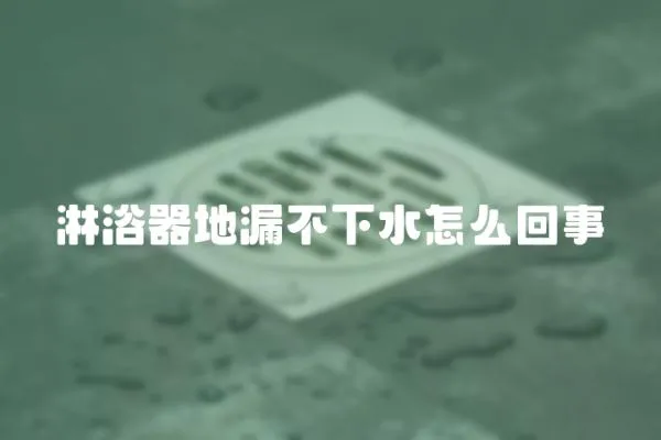 淋浴器地漏不下水怎么回事