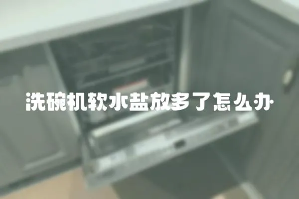 洗碗機軟水鹽放多了怎么辦
