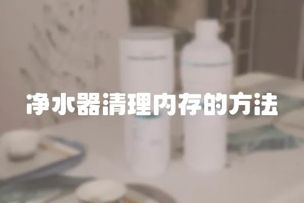 凈水器清理內(nèi)存的方法