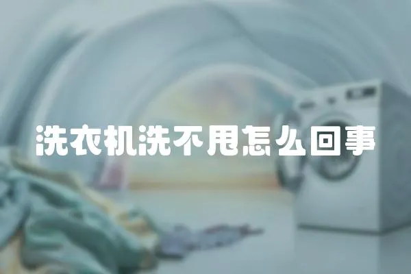 洗衣机洗不甩怎么回事