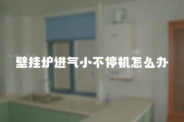 壁掛爐進氣小不停機怎么辦