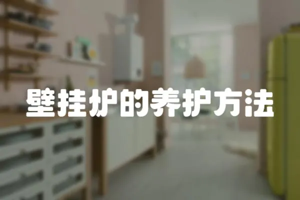 壁掛爐的養(yǎng)護方法