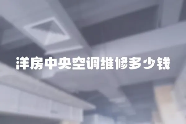 洋房中央空調(diào)維修多少錢