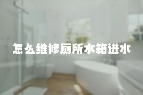 怎么維修廁所水箱進水