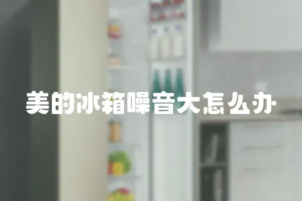 美的冰箱噪音大怎么辦