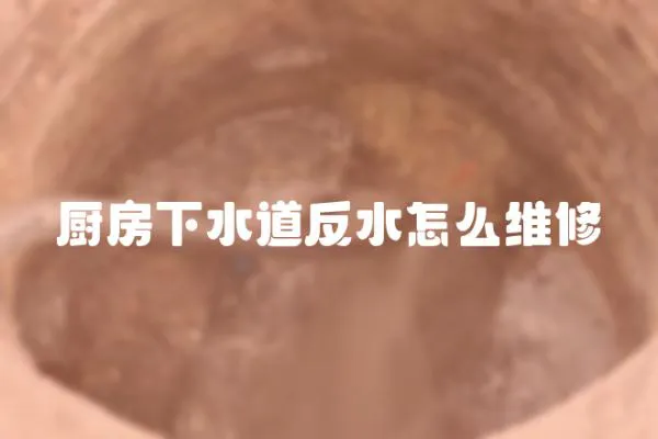 廚房下水道反水怎么維修