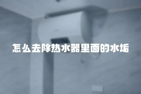 怎么去除熱水器里面的水垢