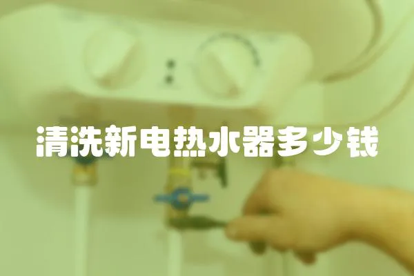 清洗新電熱水器多少錢