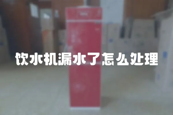 飲水機漏水了怎么處理
