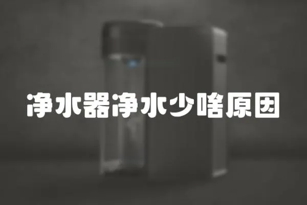 凈水器凈水少啥原因