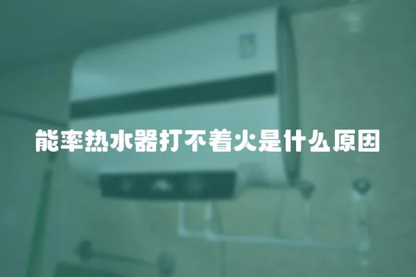 能率熱水器打不著火是什么原因