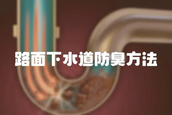 路面下水道防臭方法