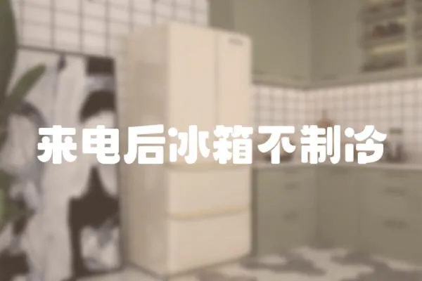來電后冰箱不制冷