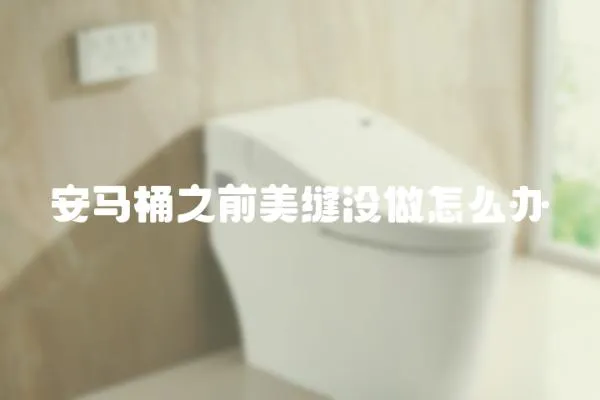 安馬桶之前美縫沒做怎么辦