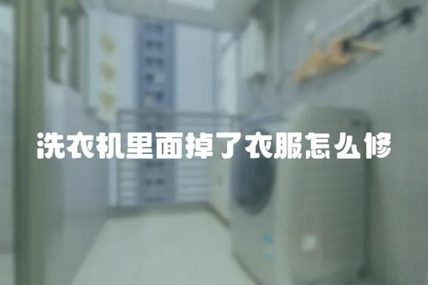 洗衣機(jī)里面掉了衣服怎么修