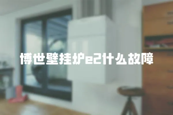 博世壁掛爐e2什么故障