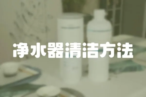 凈水器清潔方法