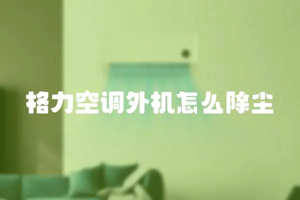 格力空調(diào)外機(jī)怎么除塵