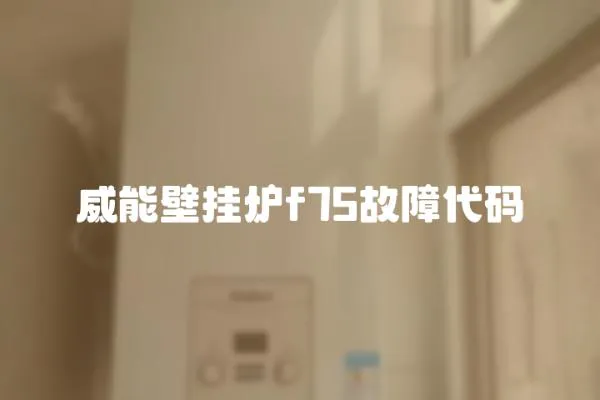 威能壁掛爐f75故障代碼