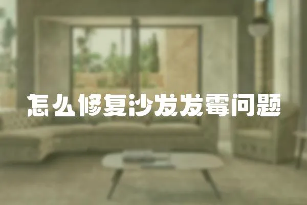 怎么修復沙發發霉問題