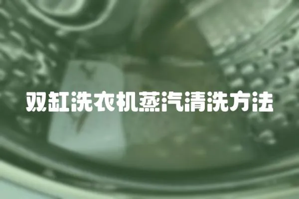 雙缸洗衣機蒸汽清洗方法