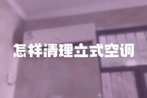 怎樣清理立式空調