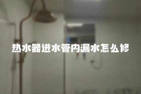 熱水器進水管內漏水怎么修
