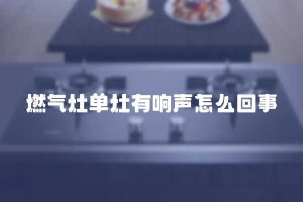 燃氣灶單灶有響聲怎么回事