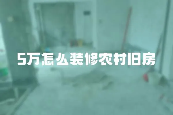 5萬怎么裝修農村舊房