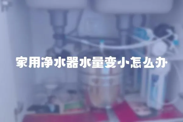 家用凈水器水量變小怎么辦