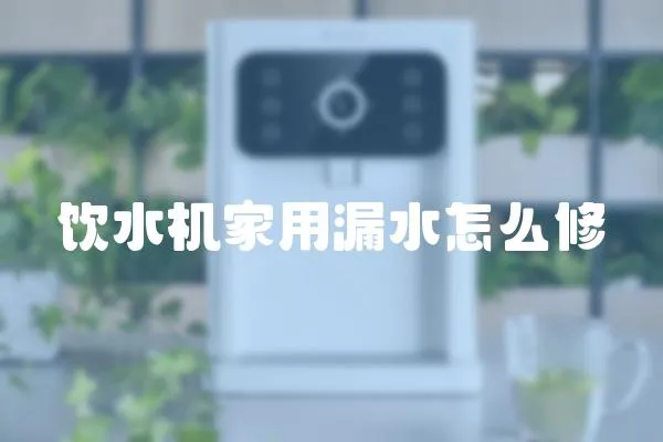 飲水機家用漏水怎么修