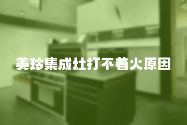 美玲集成灶打不着火原因