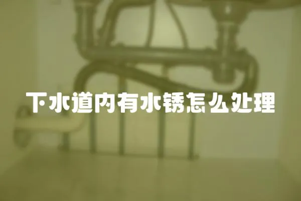 下水道內(nèi)有水銹怎么處理