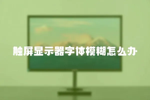 觸屏顯示器字體模糊怎么辦