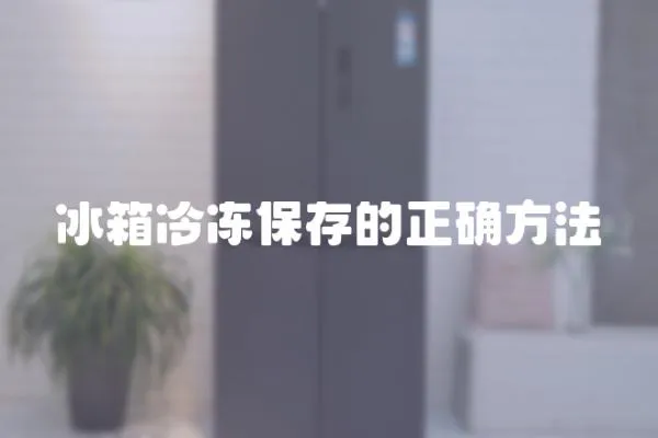 冰箱冷凍保存的正確方法