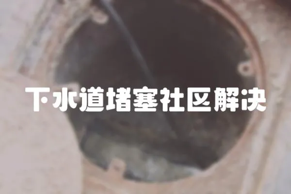 下水道堵塞社區解決
