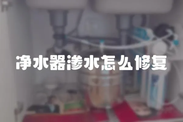 凈水器滲水怎么修復